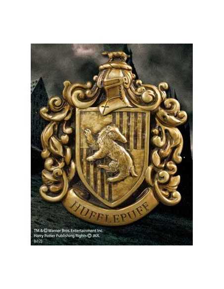 Escudo de pared the noble collection harry potter casa hufflepuff resina 20 x 28 cm