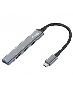 Hub usb tipo c equip life 1 x usb tipo c - 3 x usb 2.0 - aluminio