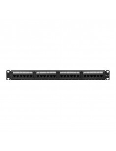 Patch panel lanberg 24 puertos 1u cat.6a utp 19 pulgadas negro