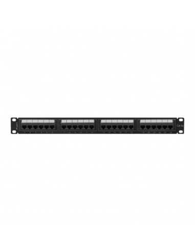 Patch panel lanberg 24 puertos 1u cat.6a utp 19 pulgadas negro