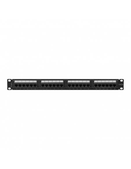 Patch panel lanberg 24 puertos 1u cat.6a utp 19 pulgadas negro