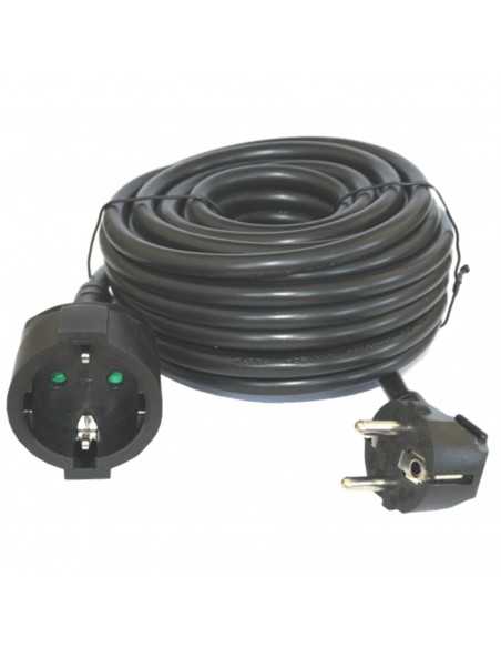Cable prolongador de corriente silver electrics 10m - 3x 1.5mm - 250v - 16a - 3.500w negro