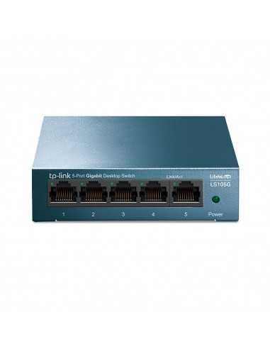 Switch 5 puertos 10 - 100 - 1000 tp - link azul claro