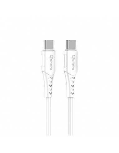 Cable qcharx sofia tipo c a tipo c 3a 60w - 1 m - pvc blanco