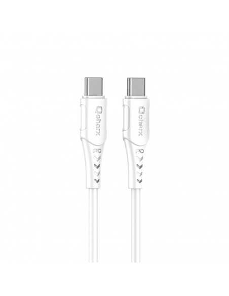 Cable qcharx sofia tipo c a tipo c 3a 60w - 1 m - pvc blanco
