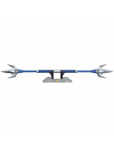 Replica hasbro escala 1:1 blue ranger lanza de poder deluxe power rangers lightning collection