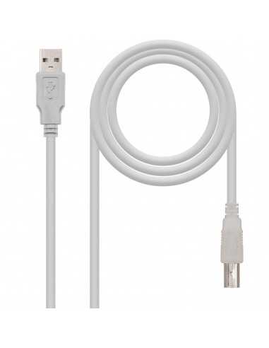 Cable impresora nanocable conversor usb - a a usb - b macho - macho beige 1.8m