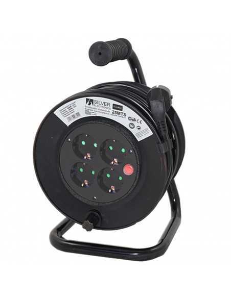 Regleta alargadera enrollacables 4 tomas - 15m - 16a - 250v - 3x1.5mm - color azul
