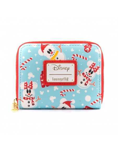 Monedero loungefly disney minnie y mickie muÃ±ecos de nieve aop