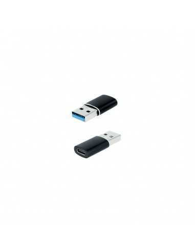 Adaptador usb tipo c a usb tipo a nanocable negro - hembra - macho