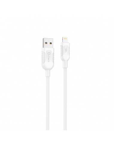 Cable qcharx athens usb a lightning 3a - 1 m - pvc blanco