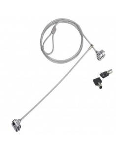 Cable seguridad para portatiles 1.5m conceptronic doble cabezal + llave