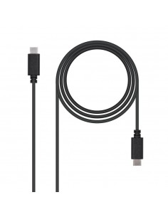 Cable nanocable usb 2.0 3a - tipo usb - c - m - usb - c - m - negro - 1.0m