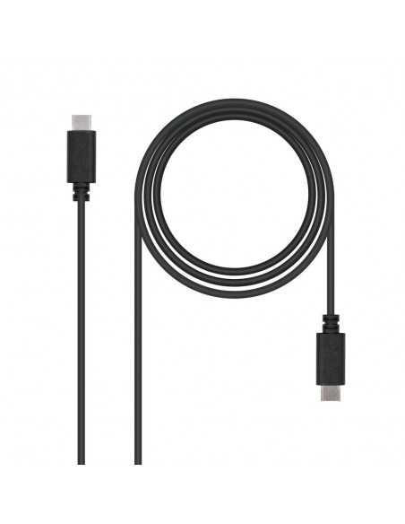 Cable nanocable usb 2.0 3a - tipo usb - c - m - usb - c - m - negro - 1.0m