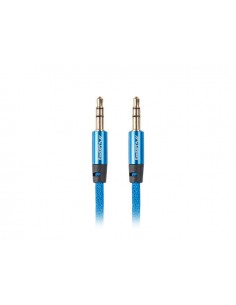 Cable minijack lanberg 3.5mm m - m 3 pin 3m premium azul