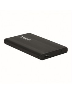 Caja externa tooq tqe - 2510b hdd - ssd 2.5 pulgadas 9.5mm sata usb 2.0 negra