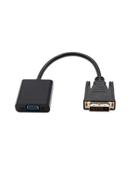 Cable nanocable conversor dvi 24+1 a vga macho - hembra 10cm negro