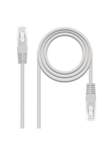 Cable red nanocable latiguillo rj45 utp cat6 15m gris