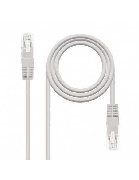 Cable red nanocable latiguillo rj45 utp cat6 15m gris