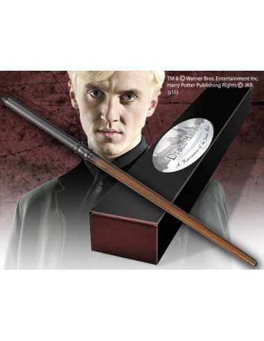 Replica the noble collection harry potter draco malfoy varita con caja y placa de identificacion