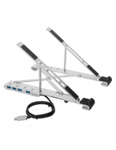 Base para portatil targus con hub integrado 4x usb - a plata