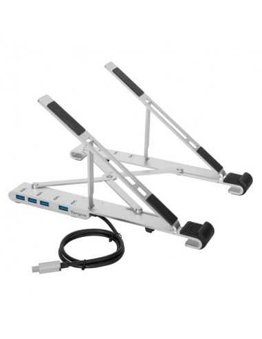 Base para portatil targus con hub integrado 4x usb - a plata