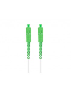 Latiguillo fibra optica sc - apc lanberg 15m mono simplex g657a2 lszh blanco