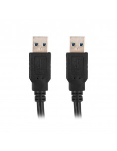 Cable usb 3.0 lanberg 0.5m - macho - macho - negro