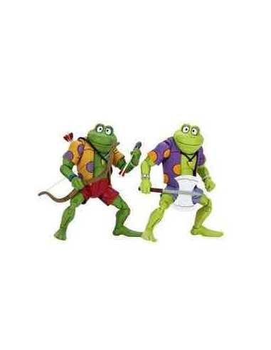 Pack 2 figuras neca ranas genghis & rasputin scale action figure tmnt cartoon re - run