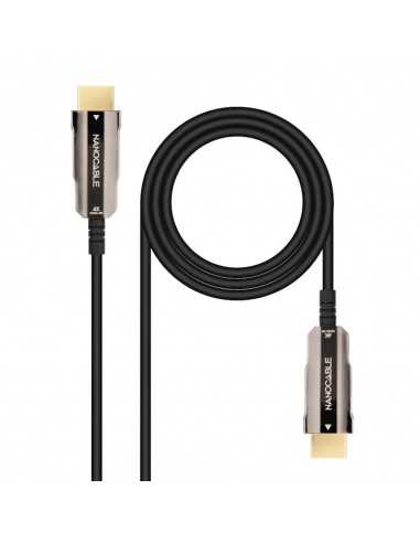Cable hdmi 4k nanocable 10m - macho - macho fibra optica
