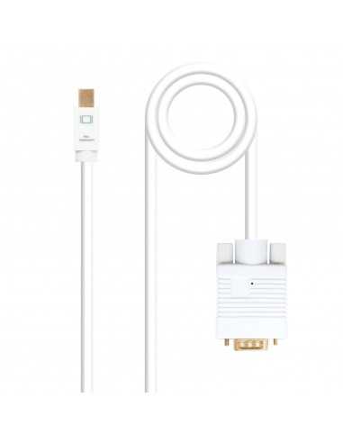 Cable nanocable conversor mini dp a vga mini dp - m - vga - m blanco 3.0 m