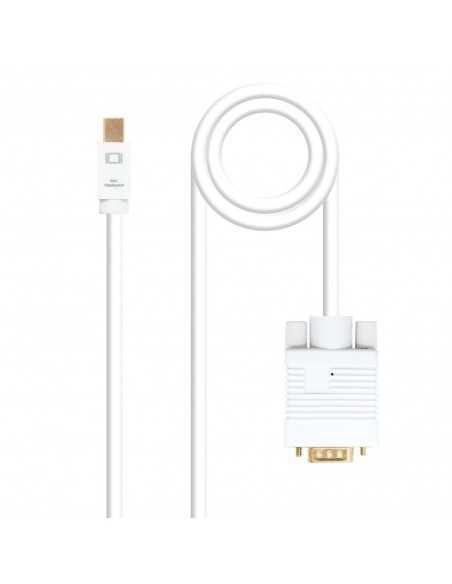 Cable nanocable conversor mini dp a vga mini dp - m - vga - m blanco 3.0 m