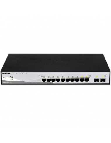 Switch d - link 10 puertos gestionable 8 gigabit ethernet 10 - 100 - 100 2 sfp layer2 smartiii