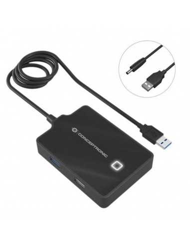 Hub usb 2.0 - 3.0 conceptronic hubbies10b 4 puertos y cable de 90cm