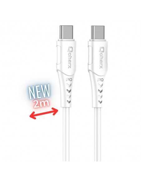 Cable qcharx sofia usb tipo c a lightning - 2m - pvc blanco