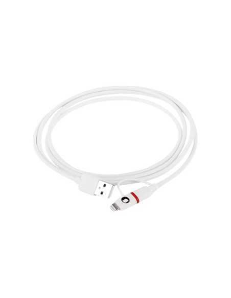 Cable silver ht micro usb combo - lightning macho - macho - 1.5m - blamco
