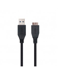 Cable usb tipo a 3.0 a micro usb tipo b 3.0 nanocable 1m negro macho - macho
