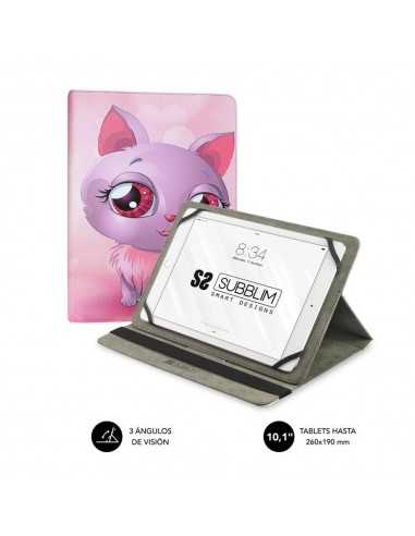 Funda subblim trendy case para tablet 10.1 pulgadas gato