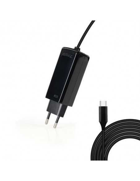 Cargador de pared tooq tqlc - usbcgan65pd - c 65w usb tipo c negro