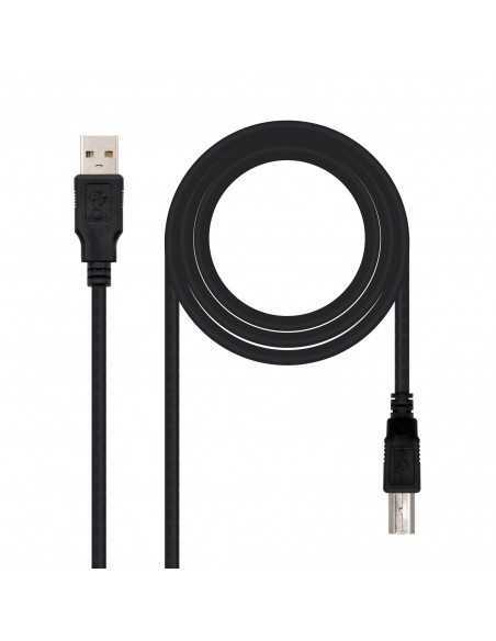 Cable usb tipo a a usb tipo b nanocable 4.5m negro - macho - macho