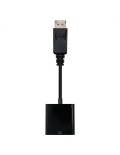 Adaptador displayport a svga nanocable macho - hembra 15cm negro