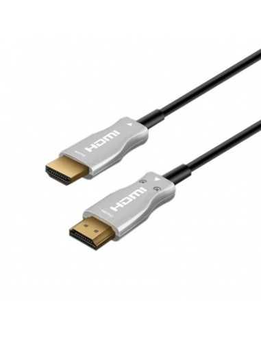 Cable hdmi ewent 4k uhd fibra optica hibrido 15m - macho - macho