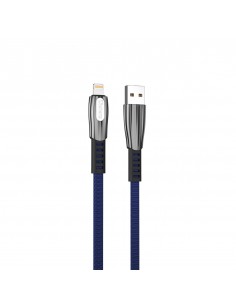 Cable qcharx florence usb a lightning 3a - 1 m - zinc azul cordÃ³n plano premium