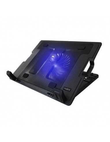 Soporte - base refrigeracion para ordenador portatil ewent ew1258 - 1 ventilador - 2 usb - hasta 17 pulgadas