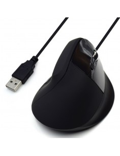 Mouse raton vertical ergonomico ewent ew3157 usb - 1800dpi - negro