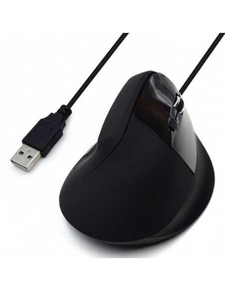 Mouse raton vertical ergonomico ewent ew3157 usb - 1800dpi - negro