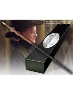 Replica the noble collection harry potter minerva mcgonagall varita con caja y placa de identificacion