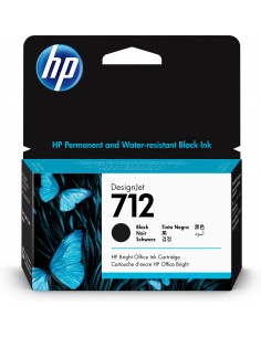 Cartucho tinta hp 712 - 3ed70a - 38 ml - t210 - t230 - t250 - t630 - t650 - negro