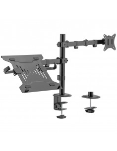 Soporte de escritorio ewent ew1519 para monitor hasta 34 pulgadas y portatil hasta 15.6 pulgadas carga maxima 9kg
