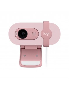 Webcam logitech brio 100 rosado full hd - usb